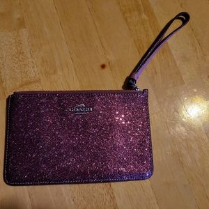 Coach F33702 Sparkly Fuchsia wristlet